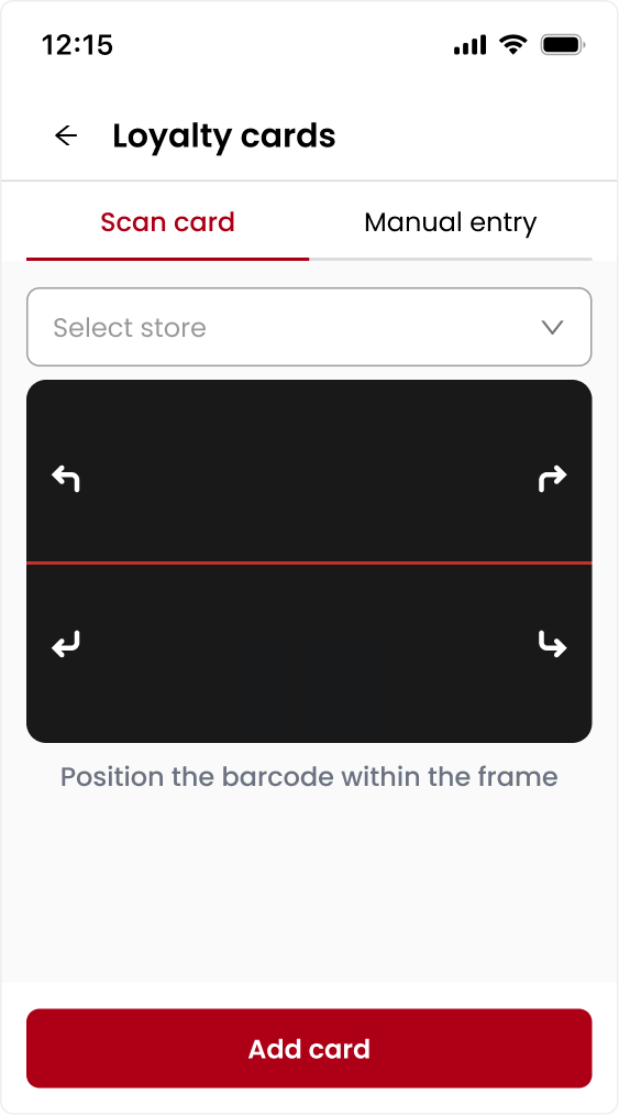 Add loyalty card