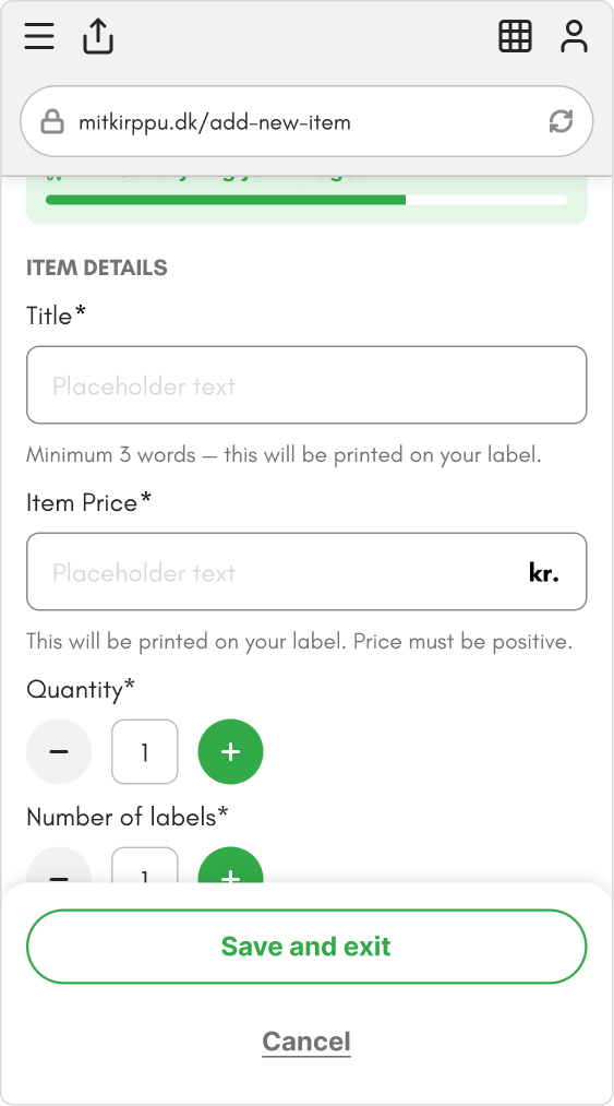 Item creation