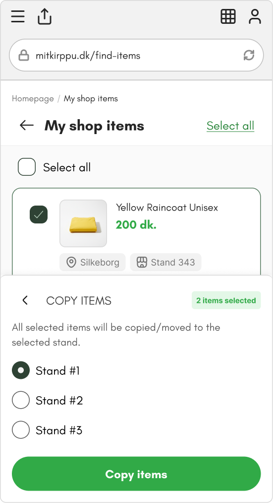 Item actions