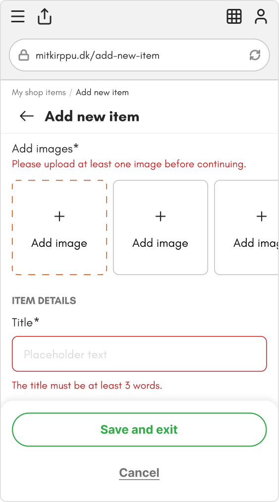 Item creation
