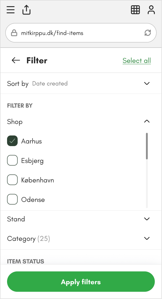Filter items