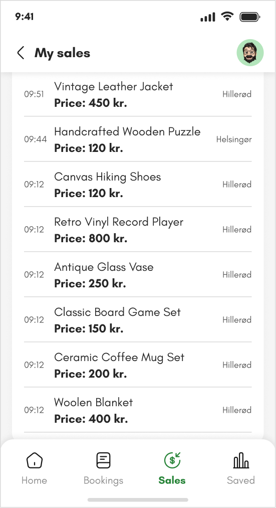 Sales - User profile