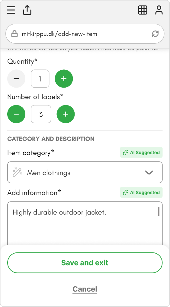 Item creation