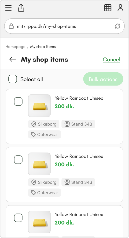 Enable selection