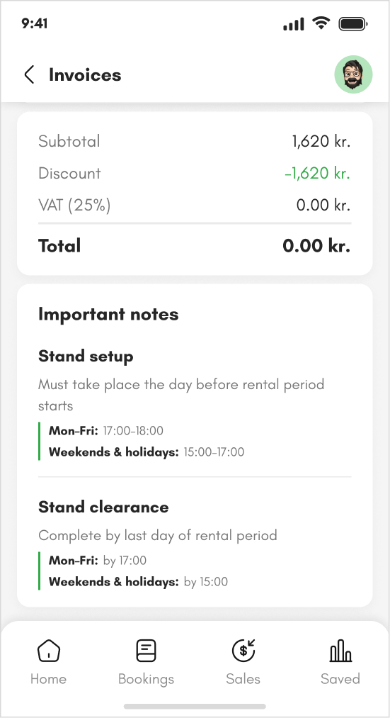 Invoice - User flow
