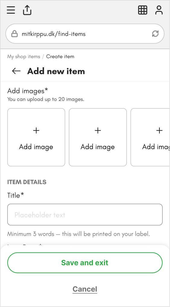 Add new item