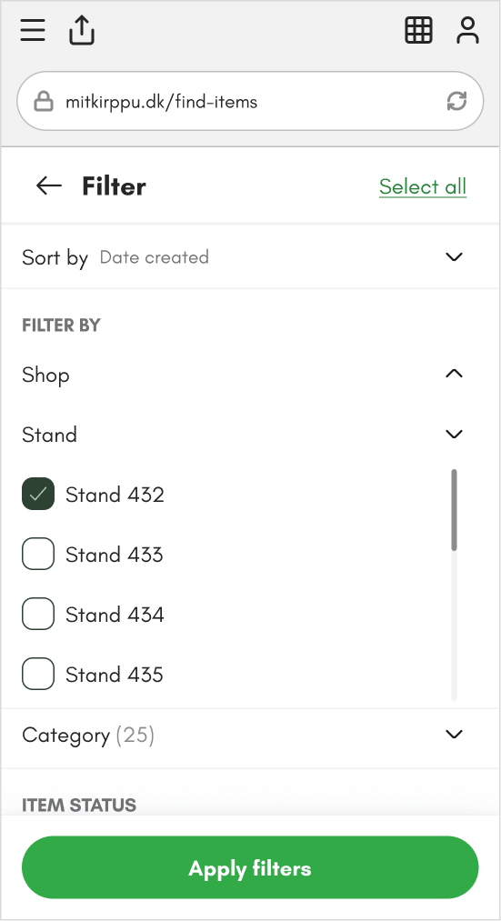 Filter items