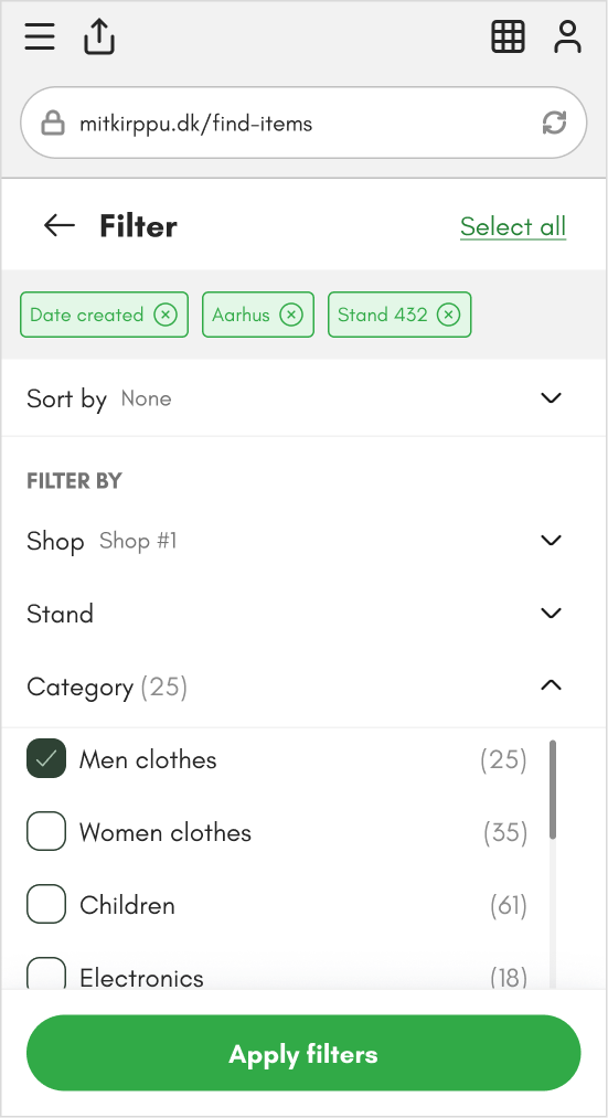 Filter items